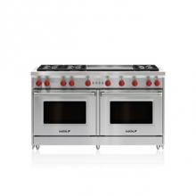 Wolf GR606DG-LP - 60'' Gas Range, 6 Burner, Double Griddle, Lp