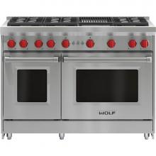 Wolf GR486C - 48'' Gas Range, 6 Burner, Charbroiler, Ng