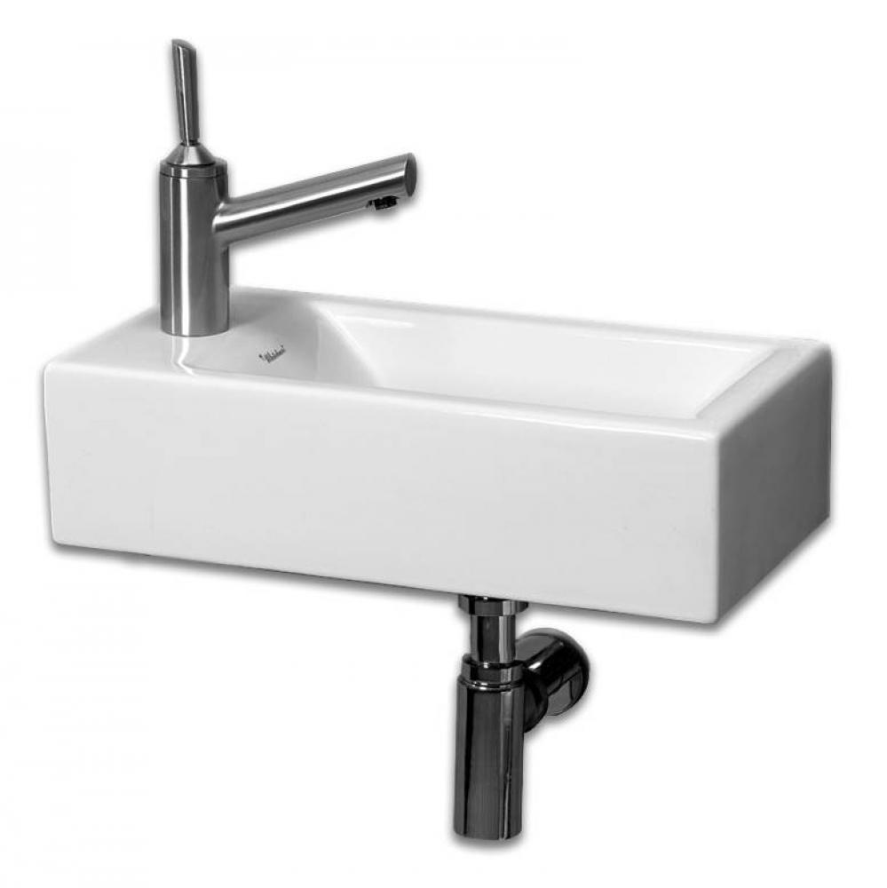 Isabella Collection Small Wall Mount Basin with Center Drain