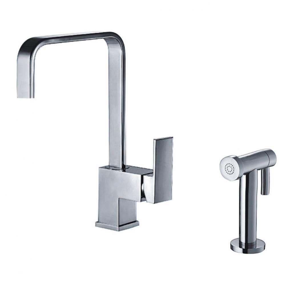 Jem Collection Single Lever Handle Faucet with a Solid Brass Side Spray