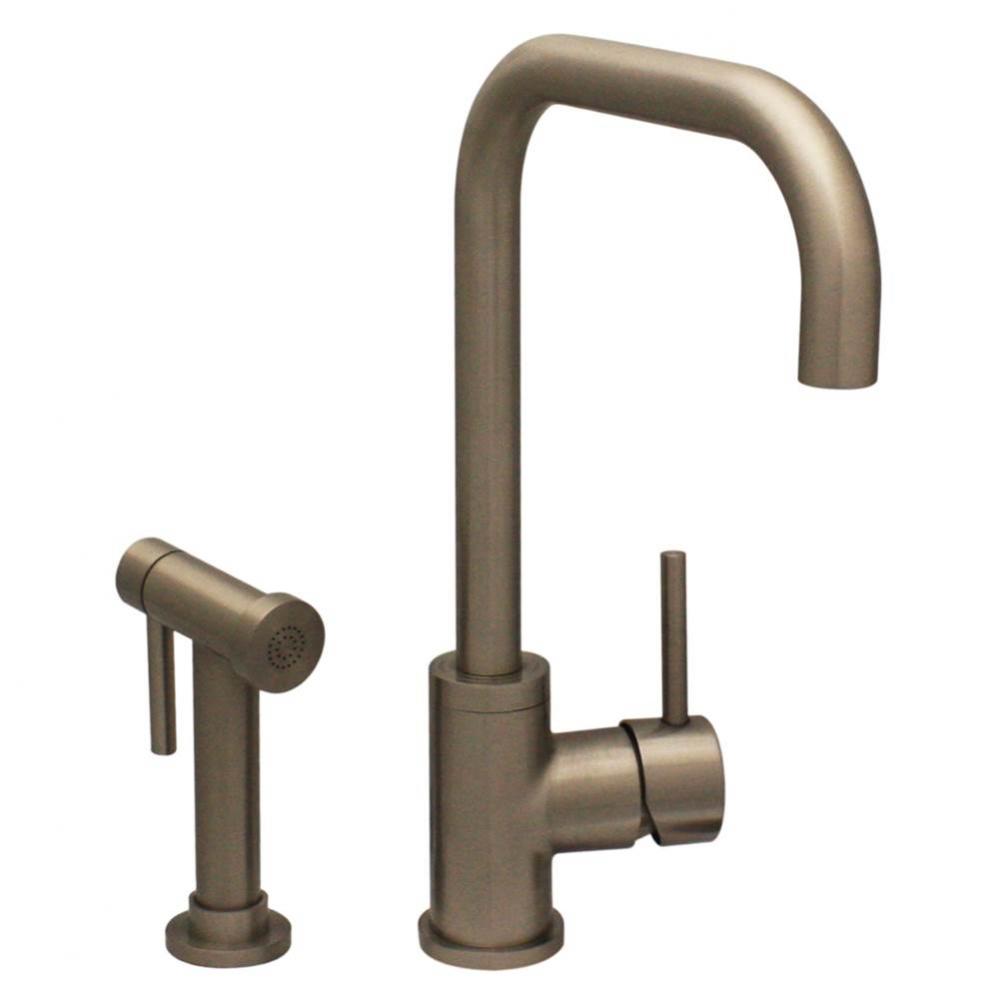 Jem Collection Single Hole/Single Lever Handle Faucet with Swivel Spout and a Solid Brass Side Spr