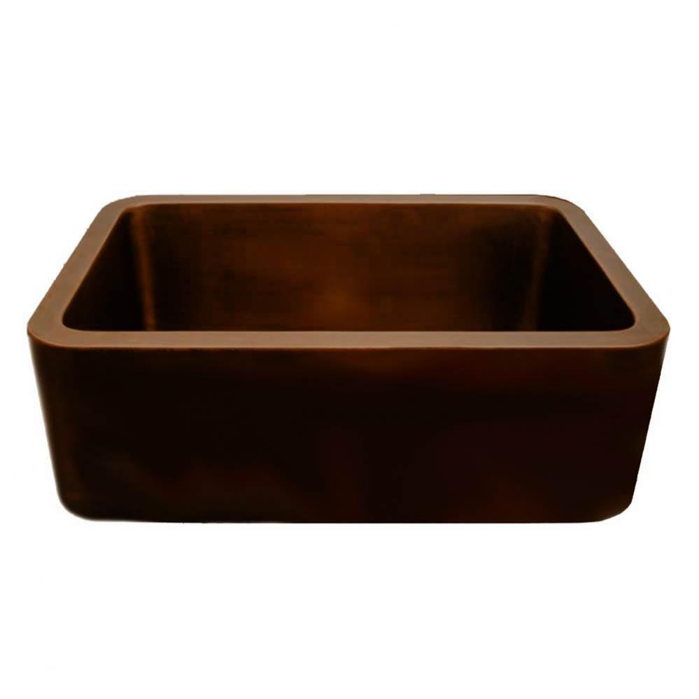 Copperhaus Rectangular Undermount Sink with Smooth Front Apron