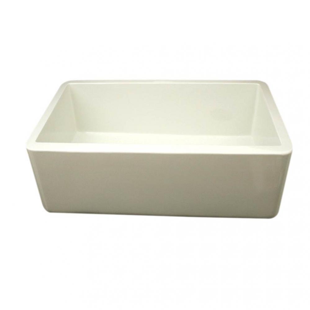 Farmhaus Fireclay Duet Series Reversible Sink with Smooth Front Apron