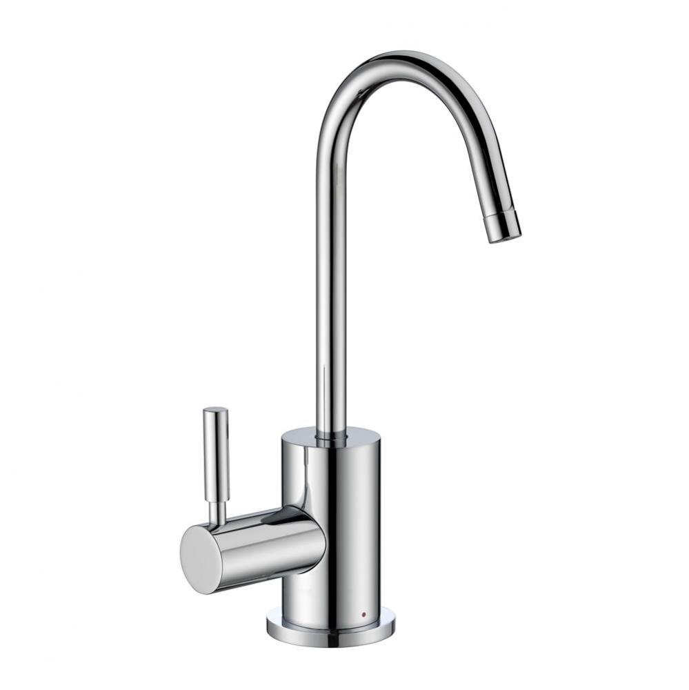 Point of Use Instant Hot Water Faucet with Contemporary Spout and Self Closing Handle