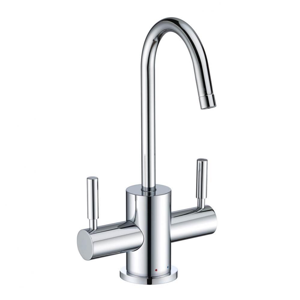 Point of Use Instant Hot/Cold Water Drinking Faucet with Gooseneck Swivel Spout