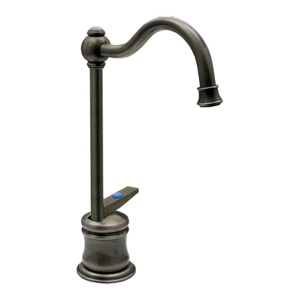 Point of Use Cold Water Faucet with Traditional Spout and Self Closing Handle