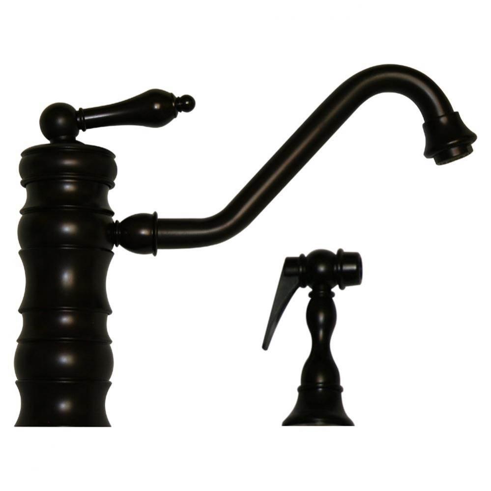 Vintage III Single Lever Faucet with Traditional Swivel Spout and Solid Brass Side Spray