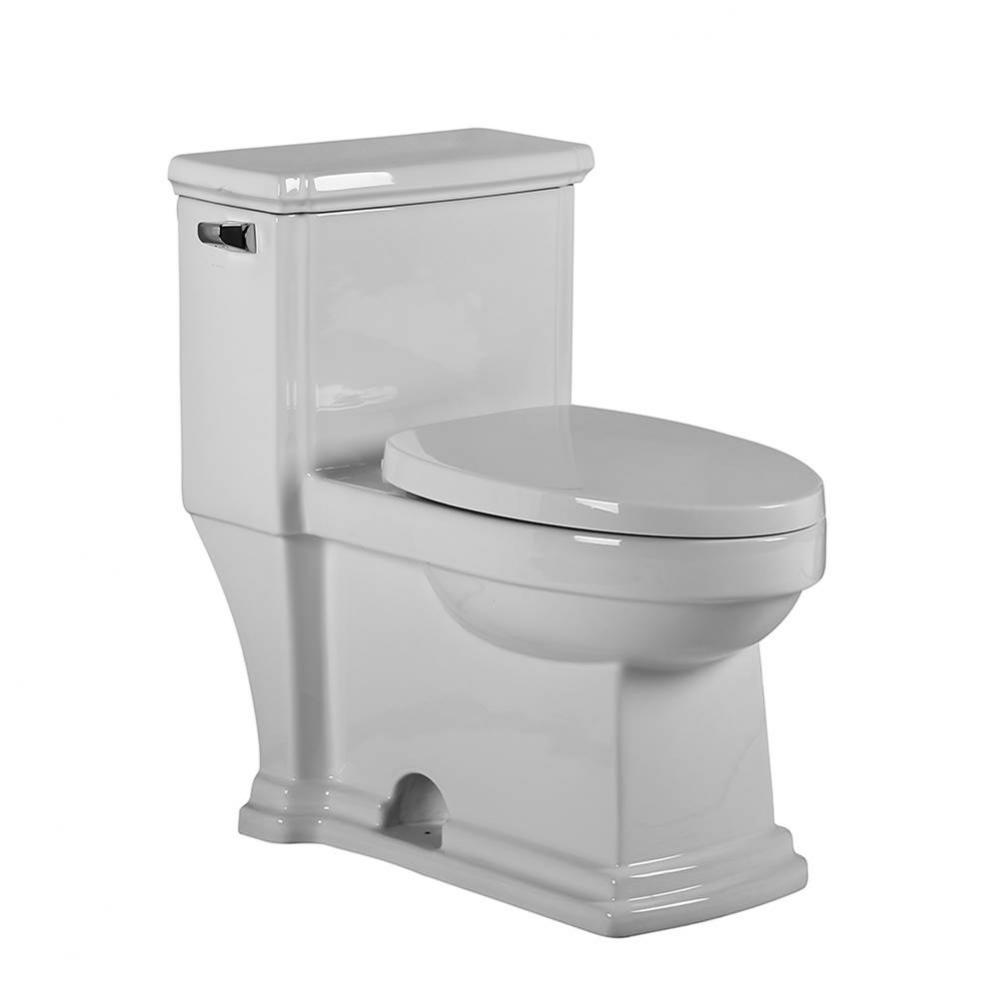 Magic Flush Eco-Friendly One Piece Single Flush Toilet with  Elongated Bowl, and a 1.28 GPF capaci