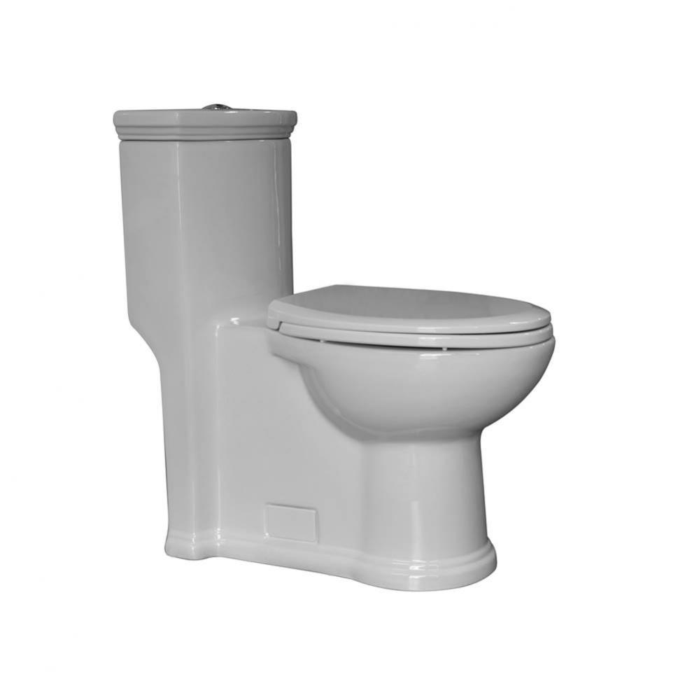 Magic Flush Eco-Friendly One Piece Toilet with a Siphonic Action Dual Flush System,  Elongated Bow