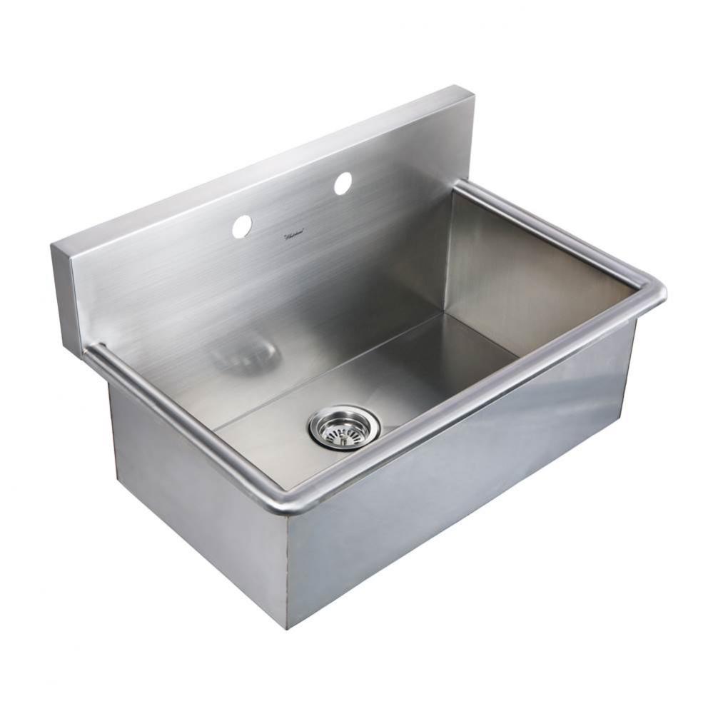 Noah''s Collection Brushed Stainless Steel Commercial Drop-in or Wall Mount Utility Sink