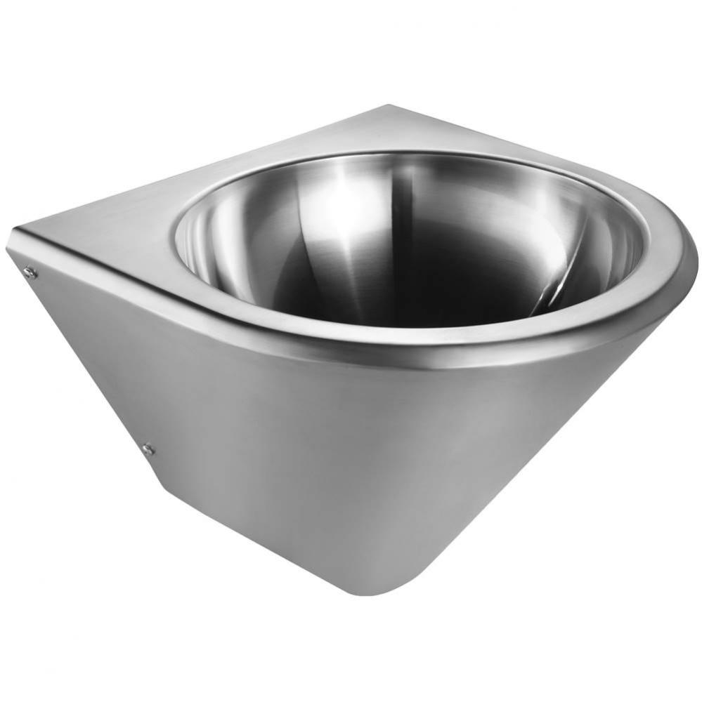 Noah's Collection Brushed Stainless Steel Commercial Single Bowl Wall Mount Wash Basin