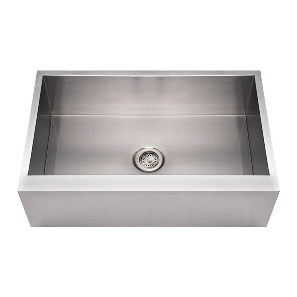 Noah's Collection Brushed Stainless Steel Commercial Single Bowl Front Apron Sink