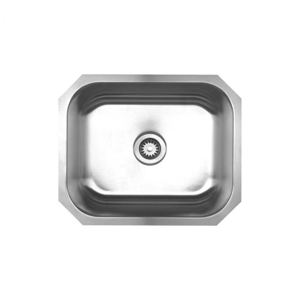 Noah's Collection Brushed Stainless Steel Single Bowl Undermount Sink