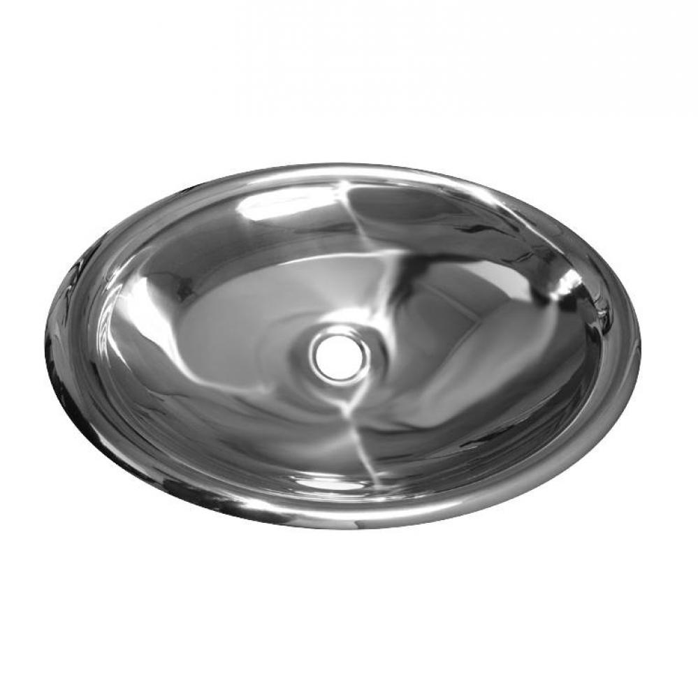 Noah''s Collection Mirrored Stainless Steel Drop-In/Undermount Bathroom Basin