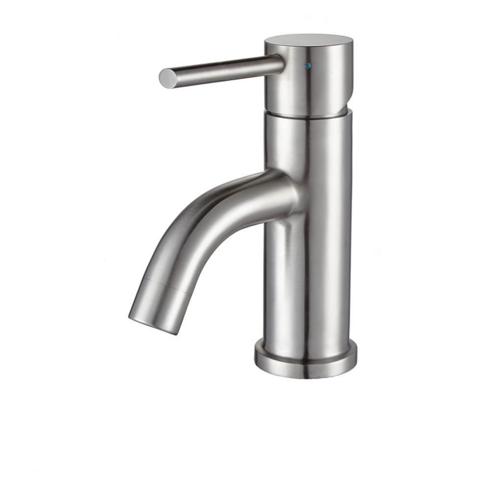 Waterhaus Solid Stainless Steel, Single Hole, Single Lever Lavatory Faucet with Matching Pop-up Wa