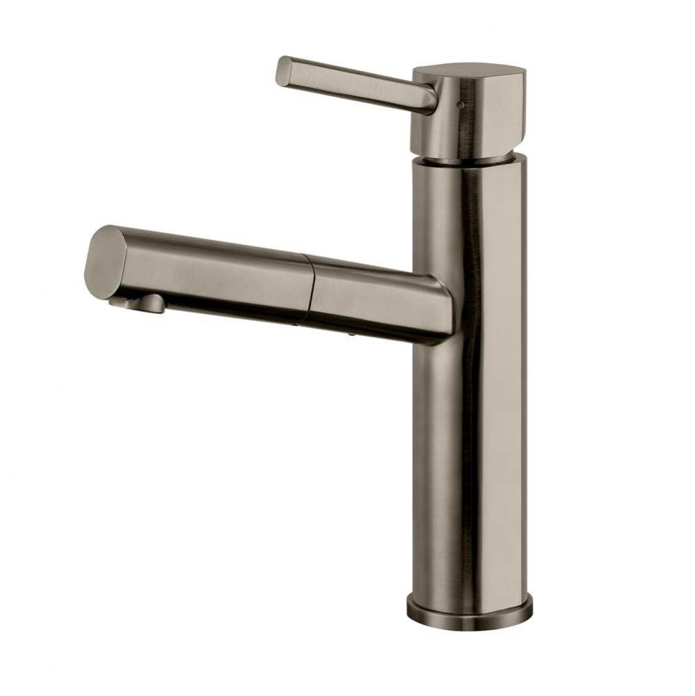 Waterhaus Solid Stainless Steel, Single Hole, Single Lever Kitchen Faucet with Pull-out Spray Head