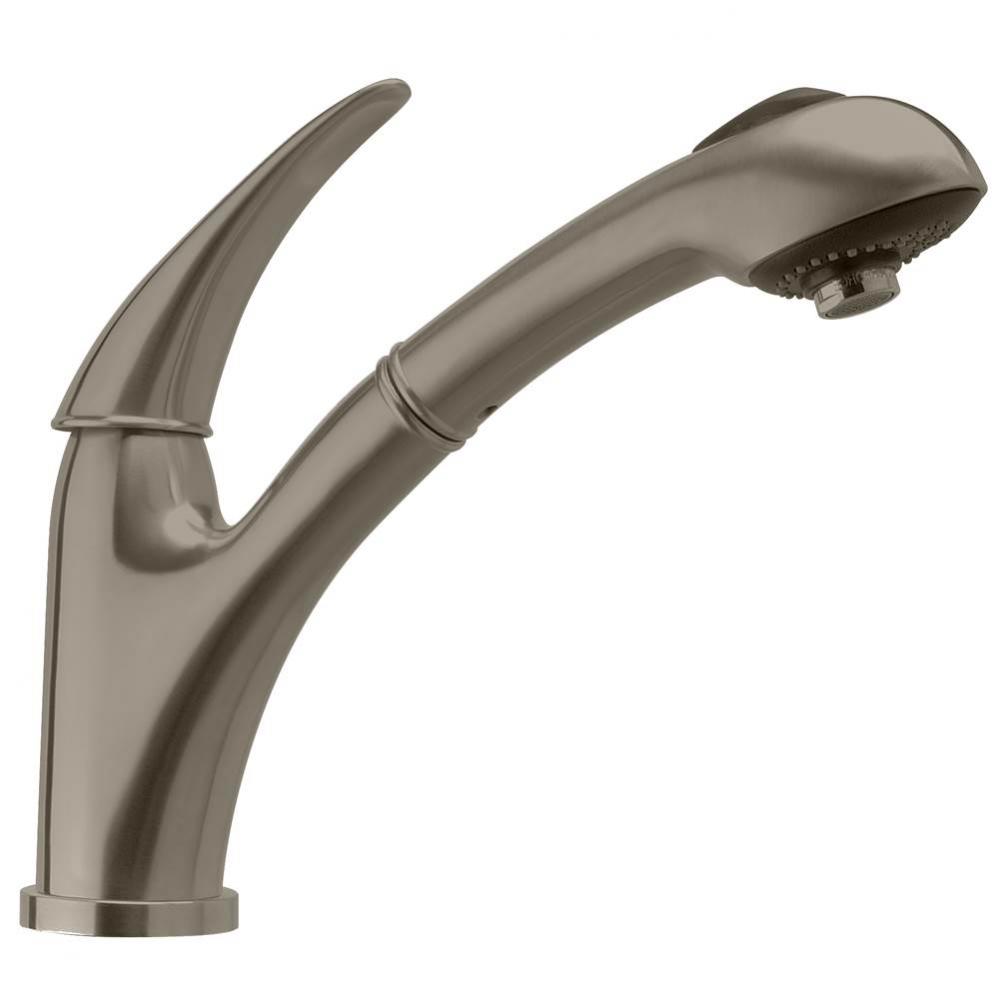 Waterhaus Lead Free, Solid Stainless Steel Single-Hole Faucet with Pull Out Spray Head