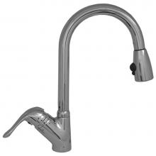 Whitehaus 3-2169-C-C - Rainforest Single Hole/Single Lever Handle Faucet with Matching Spray Head