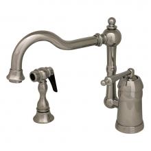 Whitehaus 3-3190-C - Legacyhaus Single Lever Handle Faucet with Traditional Swivel Spout and Solid Brass Side Spray