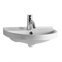 Whitehaus LU004-C - Isabella Collection Small U-Shaped Wall Mount Basin  with Chrome Overflow and Rear Center Drain