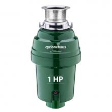 Whitehaus WH007-BN - cyclonehaus High Effciency Garbage Disposal with Solid Brass Flange and Quiet Operation