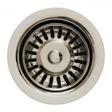 Whitehaus WH202-PN - 3 1/2'' Waste Disposer Trim with Matching Basket Strainer for Deep Fireclay Sinks