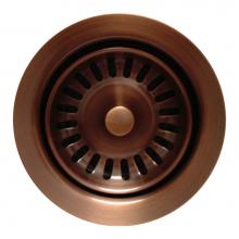 Whitehaus WH202-ACO - 3 1/2'' Waste Disposer Trim with Matching Basket Strainer for Deep Fireclay Sinks