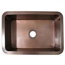 Whitehaus WH3020COUM-OBS - Copperhaus Rectangular Undermount Sink with a Smooth Texture and 3 1/2'' Center Drain