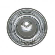 Whitehaus WH602ABL - Decorative Smooth Round Drop-in Basin with Overflow and a 1 1/4'' Center Drain