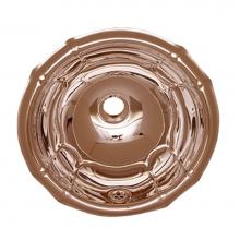 Whitehaus WH613CBL - Decorative Round Fluted Design Drop-in Basin with Overflow and a 1 1/4'' Center Drain