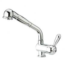 Whitehaus WH64566-C - Metrohaus Single Hole Faucet with Pull-Out Spray Head and Lever Handle