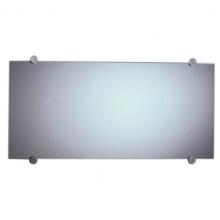 Whitehaus WHE3CR-15 - New Generation Frameless Rectangular Mirror with Round Polished Stainless Steel Wall Mount Support