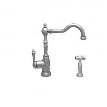 Whitehaus WHEG-34681-C - Englishhaus Single Lever Handle Faucet with Traditional Swivel Spout, Solid Lever Handle and Solid