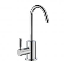 Whitehaus WHFH-H1010-C - Point of Use Instant Hot Water Faucet with Contemporary Spout and Self Closing Handle