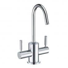 Whitehaus WHFH-HC1010-C - Point of Use Instant Hot/Cold Water Drinking Faucet with Gooseneck Swivel Spout