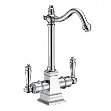 Whitehaus WHFH-HC2011-C - Point of Use Instant Hot/Cold Water Drinking Faucet with Traditional Swivel Spout