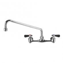 Whitehaus WHFS812-C - Wall Mount Utility Faucet with Extended Swivel Spout and Lever Handles