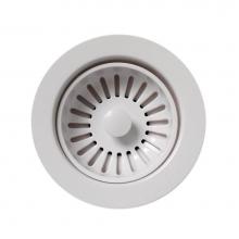 Whitehaus RNW50L-WH - 3 1/2'' Basket Strainer for Deep Fireclay Application