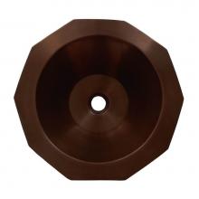 Whitehaus WHOCTDWV16-OCS - Copperhaus Decagon Shaped Above Mount Copper Bathroom Basin with Smooth Texture and 1 1/2'&ap