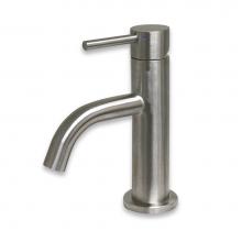 Whitehaus WHS1010-SB-BSS - Waterhaus Solid Stainless Steel, Single Lever Small Lavatory Faucet