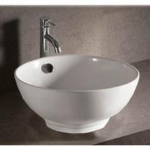 Whitehaus WHKN1051 - Isabella Collection Collection Round Above Mount Basin with Overflow and Center Drain