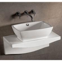 Whitehaus WHKN1065-1116 - Isabella Collection Rectangular Above Mount Basin with Overflow, Center drain and Matching Wall Mo