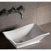 Whitehaus WHKN1078 - Isabella Collection Rectangular Above Mount Basin with Offset Center Drain