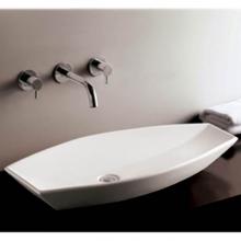 Whitehaus WHKN1086 - Isabella Collection Oval Above Mount Basin with Offset Center Drain