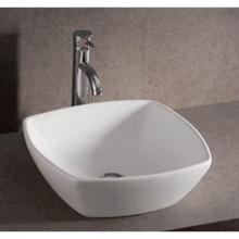 Whitehaus WHKN4019 - Isabella Collection Square Above Mount Basin with a Center Drain