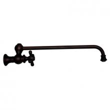 Whitehaus WHKPFSCR3-9000-MB - Vintage III Wall Mount Pot Filler with Cross Handle