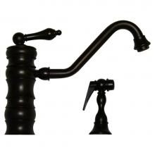 Whitehaus WHKTSL3-2200-ORB - Vintage III Single Lever Faucet with Traditional Swivel Spout and Solid Brass Side Spray