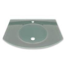 Whitehaus WHLOOM-C - New Generation Arched 1/2'' Matte Glass Counter Top with Integrated Round Basin