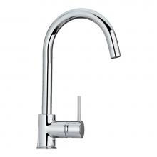 Whitehaus WHLX78572-C - Luxe Single Hole/Single Lever Faucet with Gooseneck Swivel Spout