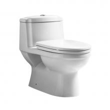 Whitehaus WHMFL3222-EB - Magic Flush Eco-Friendly One Piece Toilet with a Siphonic Action Dual Flush System,  Elongated Bow